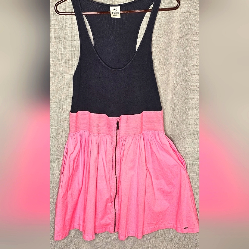 PINK Victoria Secret pink and black mini dress.